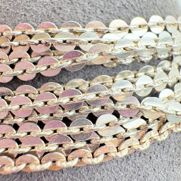 Milor Sterling Silver 925 Ten Strand Circle Link Chain Bracelet Size 7.5" Length - Picture 5 of 12